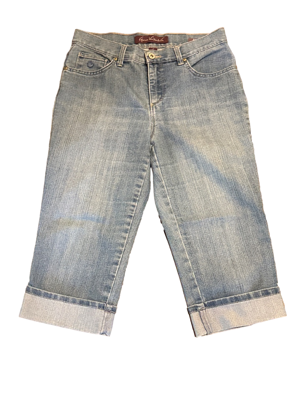 Gloria Vanderbilt Amanda light blue denim Capris Size 4 Petite